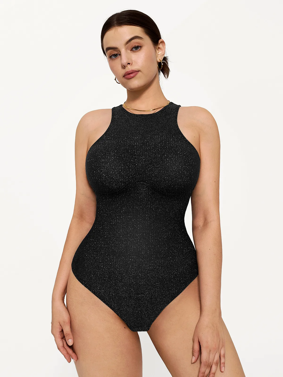 Shapewear Metallic Seamless Tummy-Control Bodysuit - Image 19