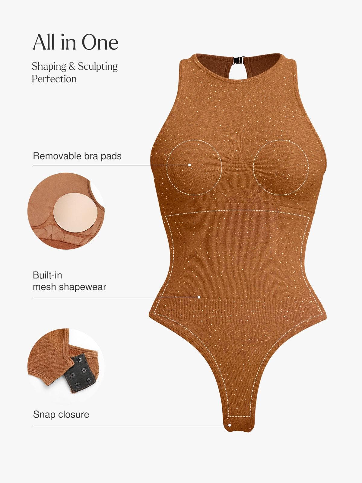 Shapewear Metallic Seamless Tummy-Control Bodysuit - Image 25