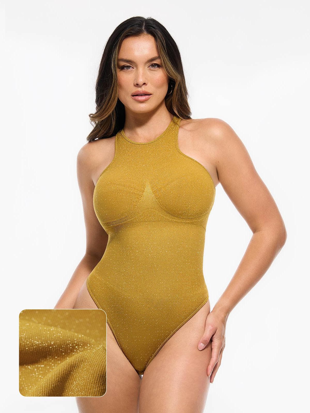 Shapewear Metallic Seamless Tummy-Control Bodysuit - Image 3