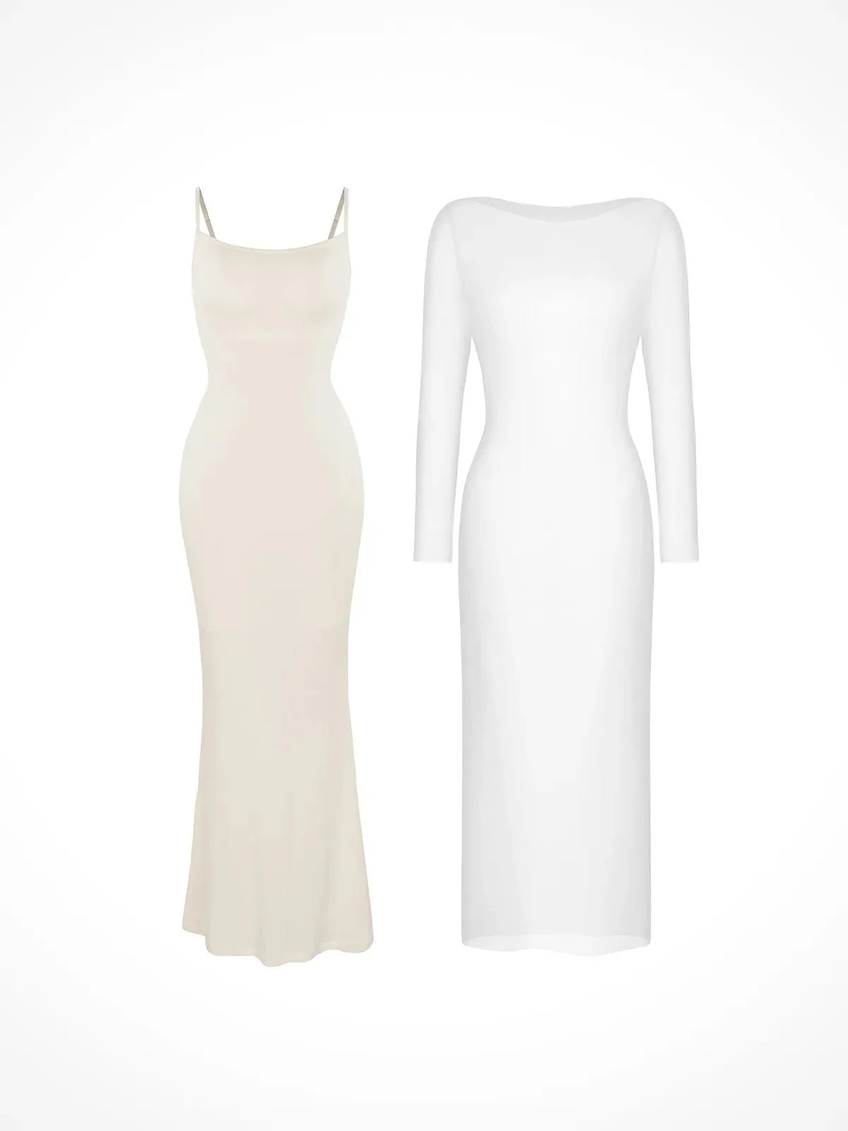 Shapewear Modal Dress Sheer Mesh Cover-Up Set - Image 13