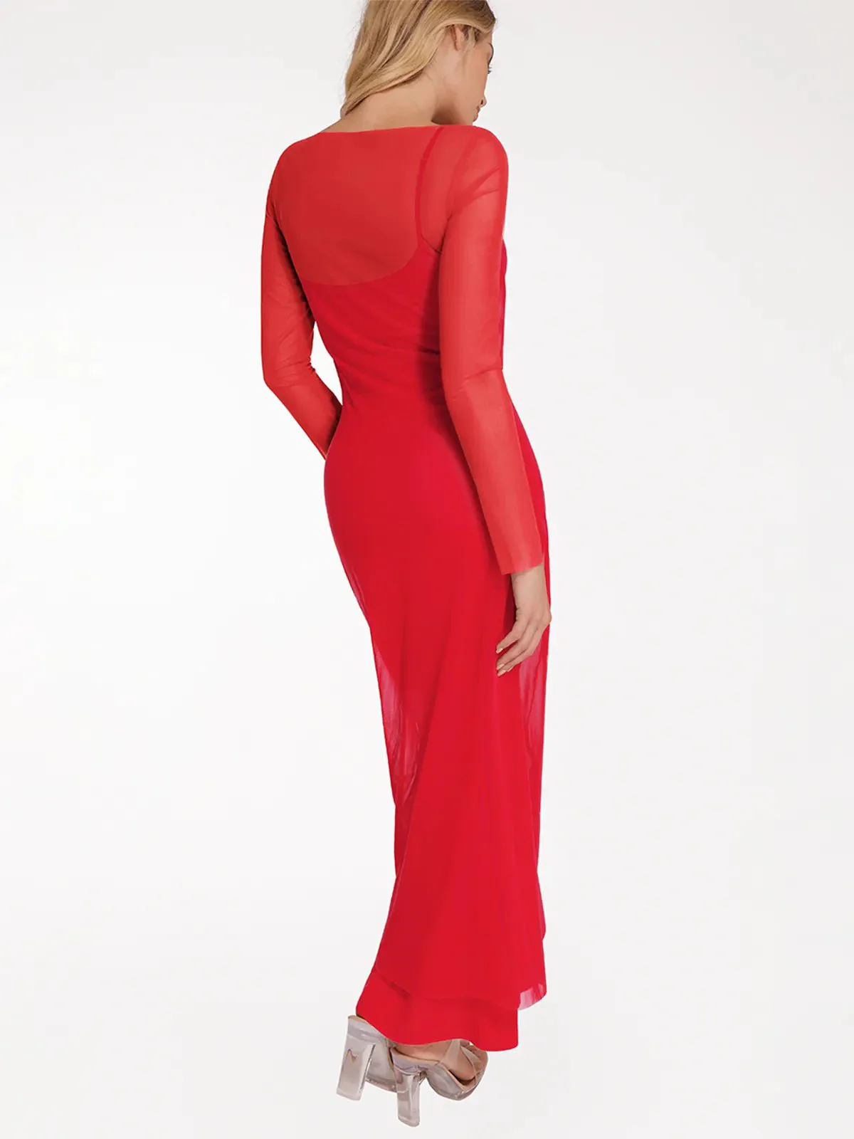 Shapewear Modal Dress Sheer Mesh Cover-Up Set - Image 3