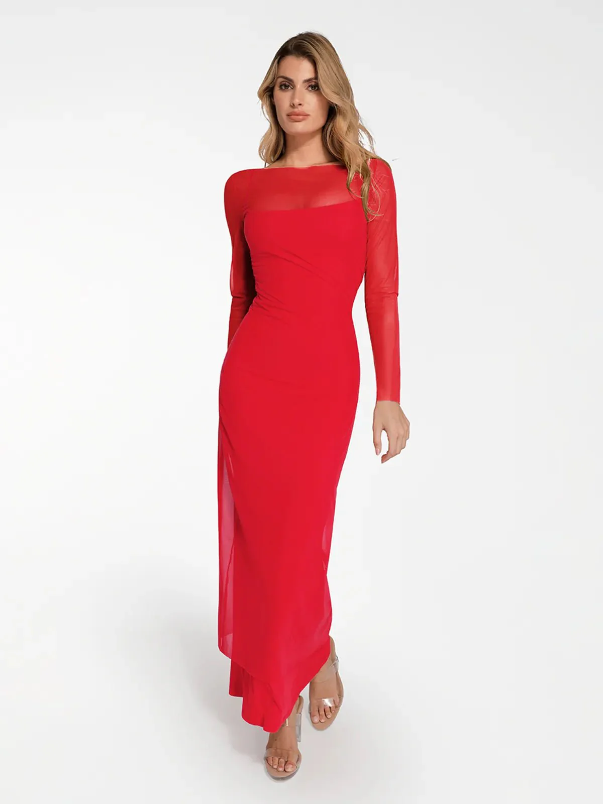 Shapewear Modal Dress Sheer Mesh Cover-Up Set - Image 4