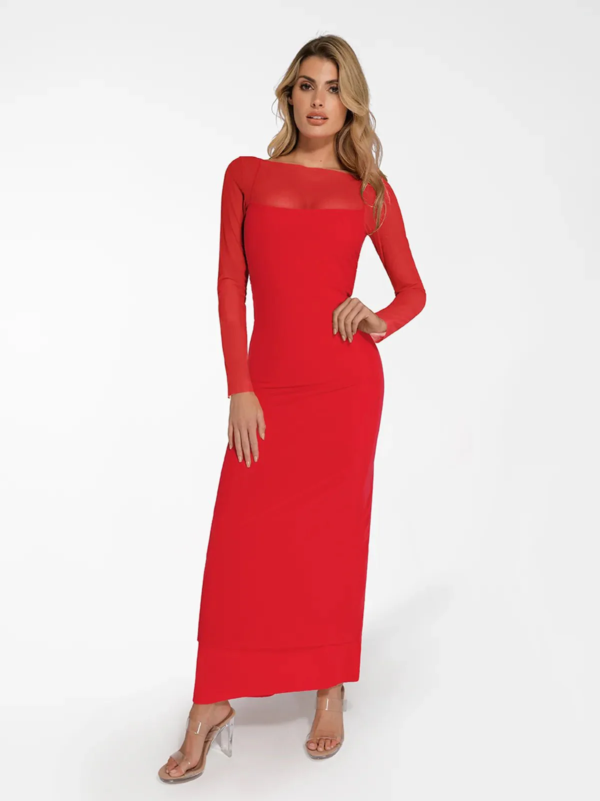 Shapewear Modal Dress Sheer Mesh Cover-Up Set - Image 5