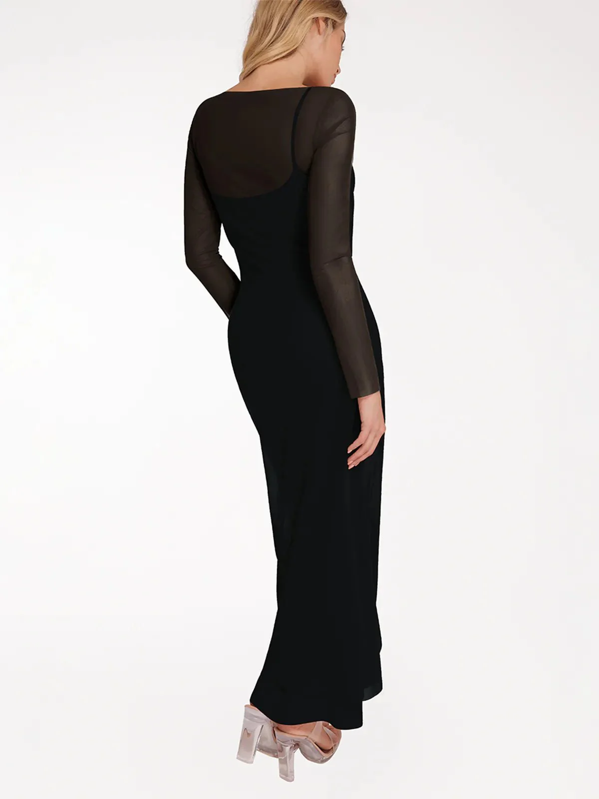Shapewear Modal Dress Sheer Mesh Cover-Up Set - Image 9