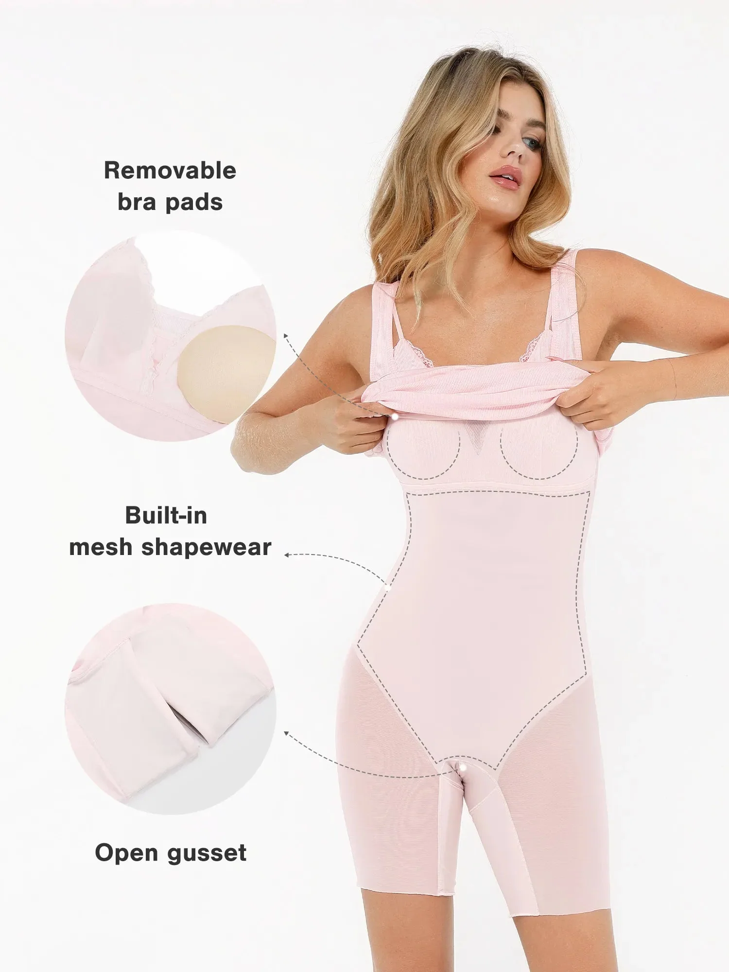 Shapewear Modal Sculpting Inner Lace Cami Mini Dress - Image 8