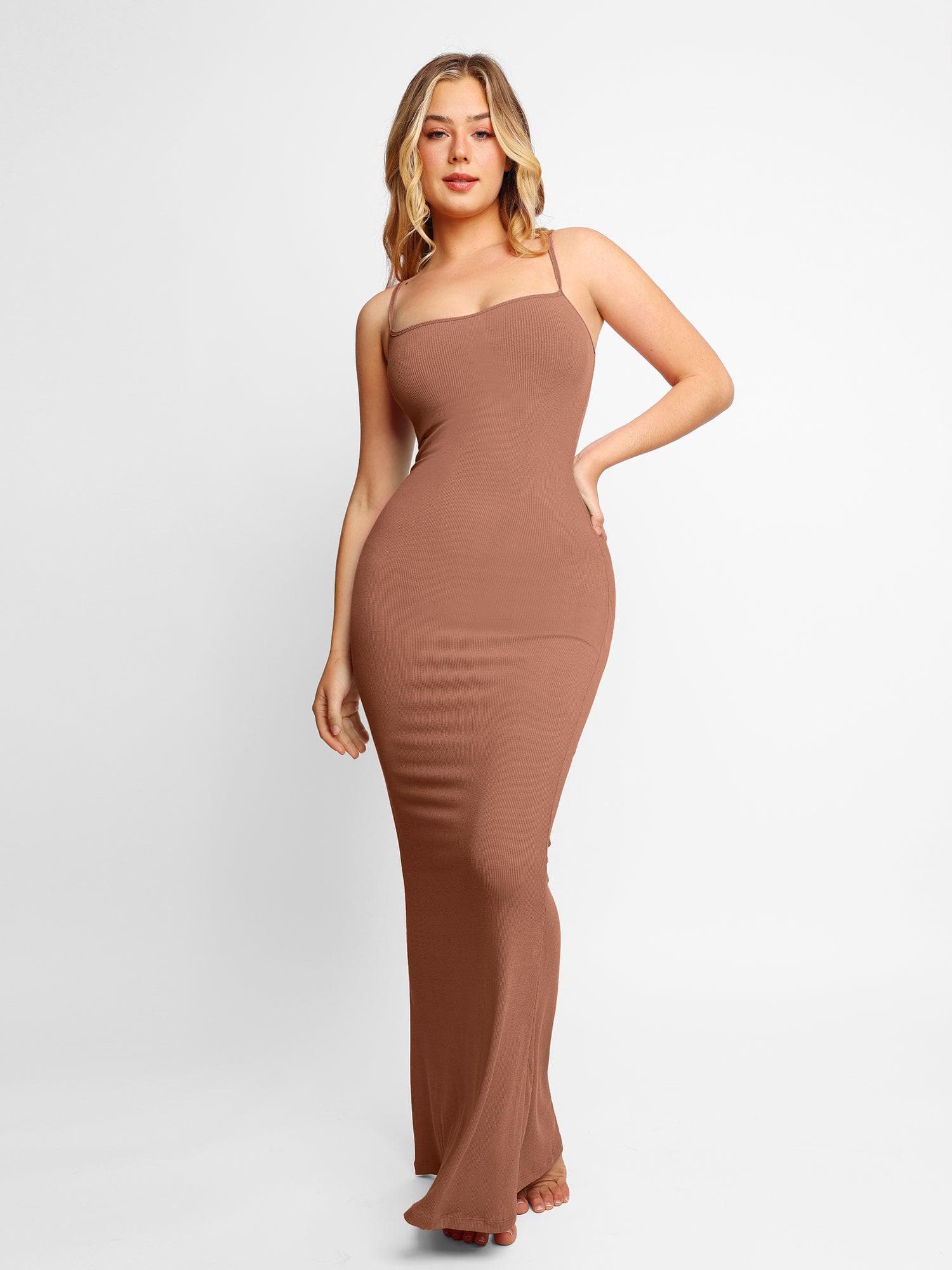 Shapewear Modal Slimming Maxi Slip Dress - Image 41