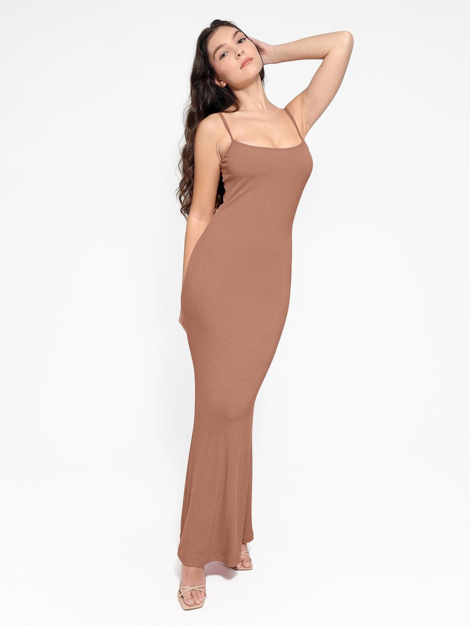 Shapewear Modal Slimming Maxi Slip Dress - Image 44