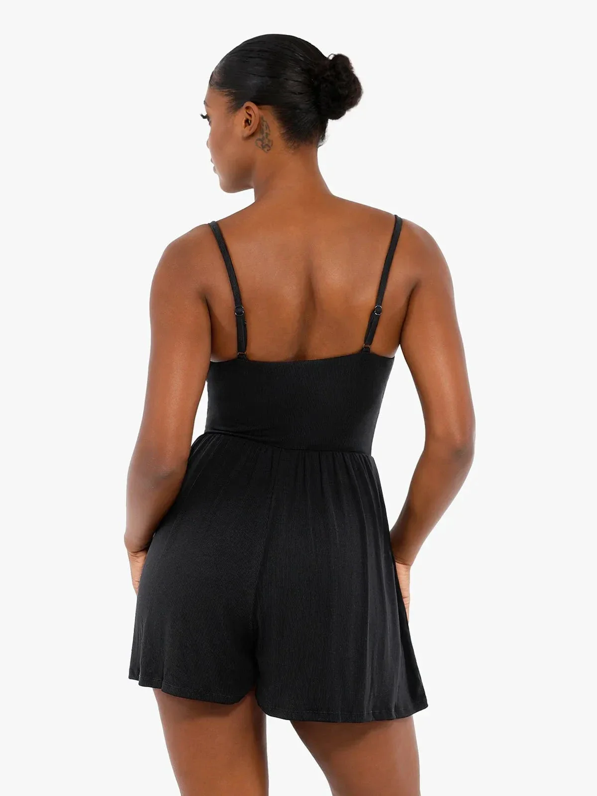 Shapewear Modal Tummy Control Wide-Leg Romper - Image 11