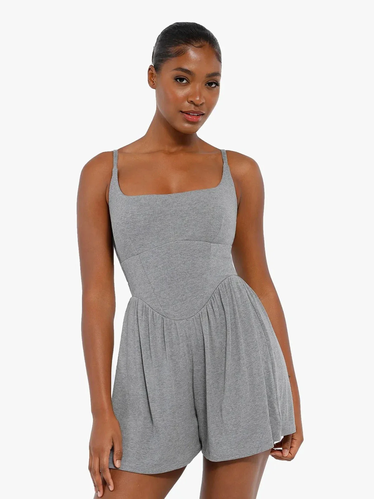 Shapewear Modal Tummy Control Wide-Leg Romper - Image 13