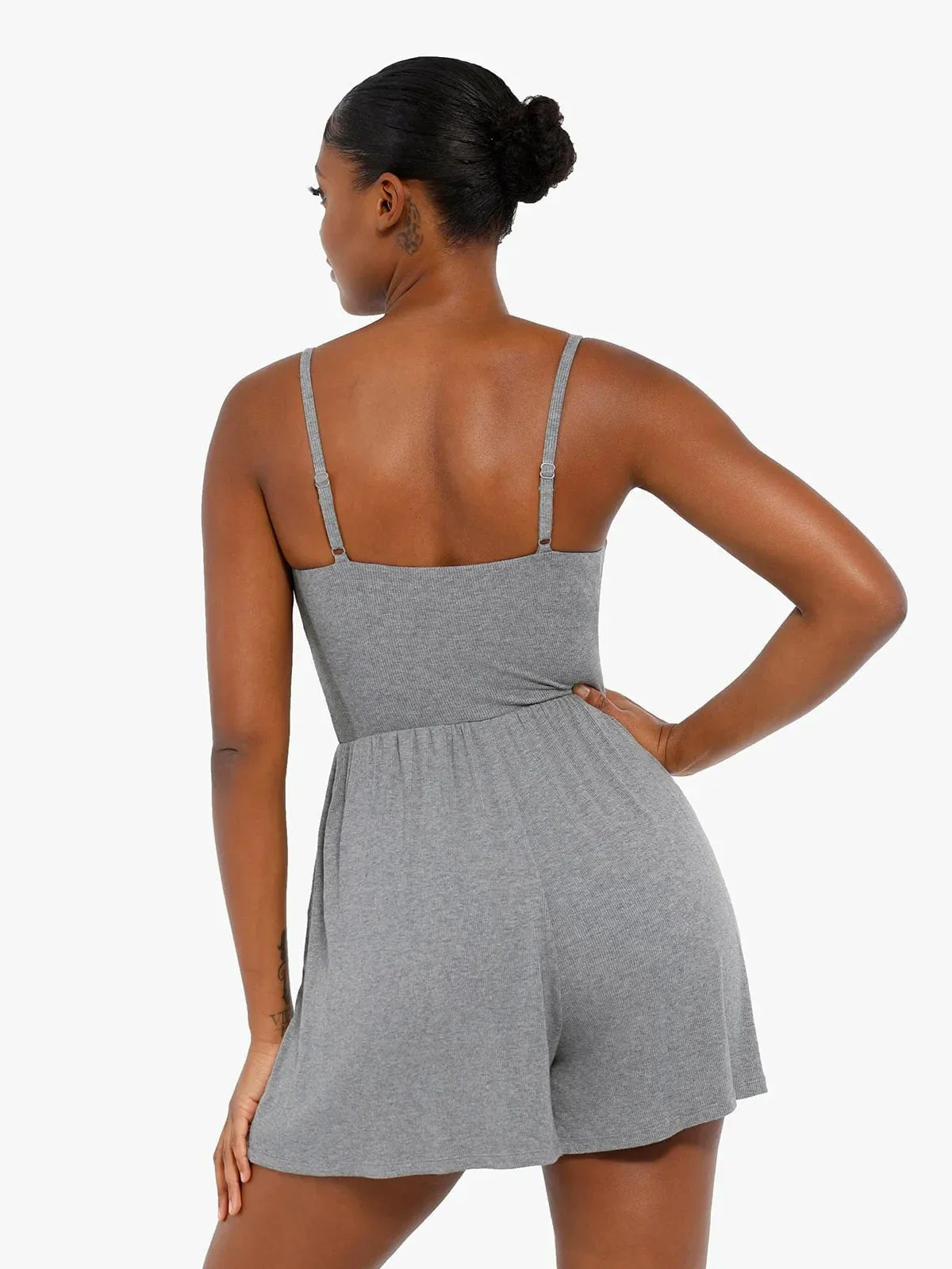 Shapewear Modal Tummy Control Wide-Leg Romper - Image 16