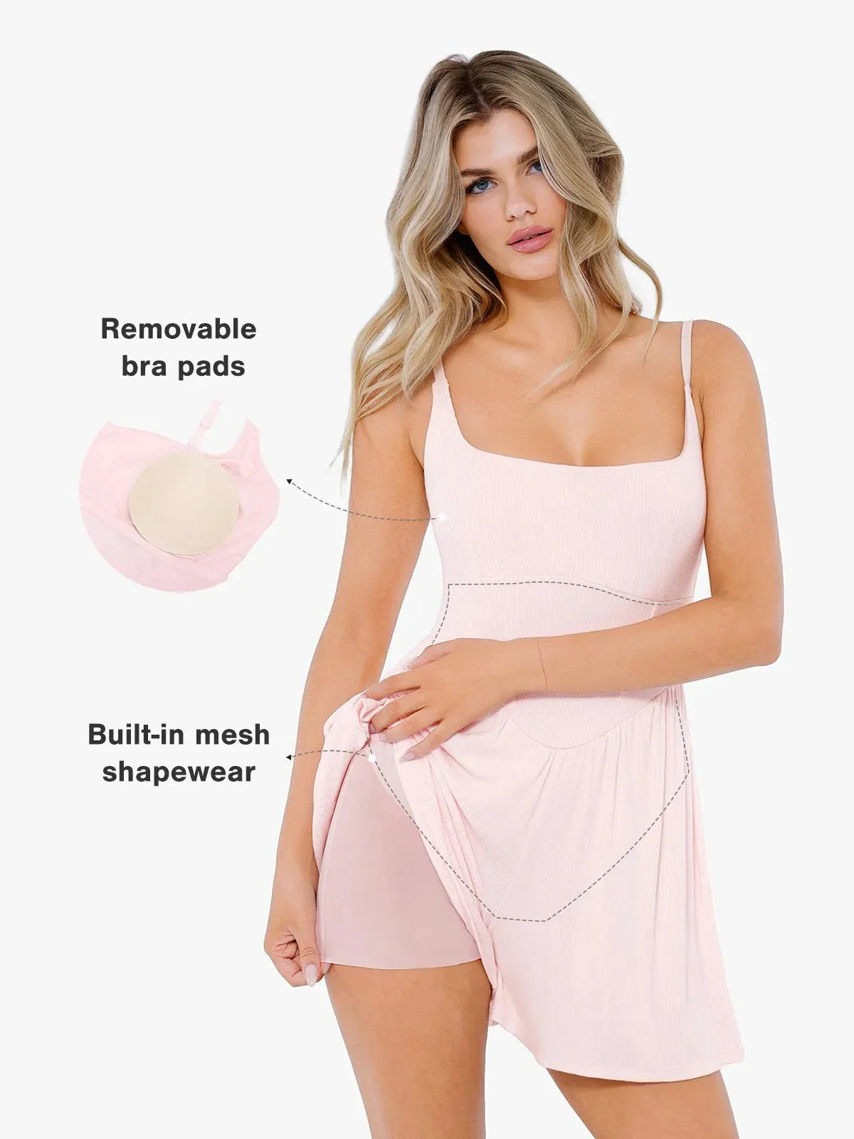 Shapewear Modal Tummy Control Wide-Leg Romper - Image 2