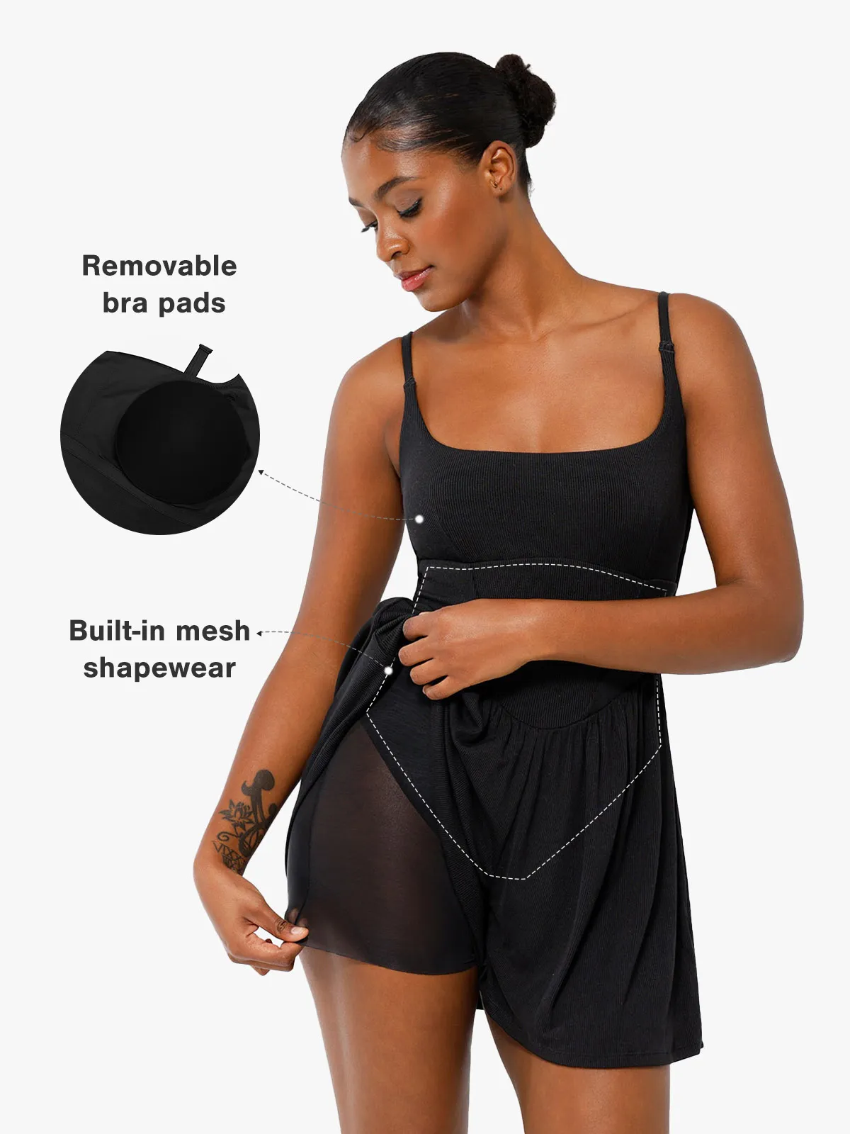 Shapewear Modal Tummy Control Wide-Leg Romper - Image 9