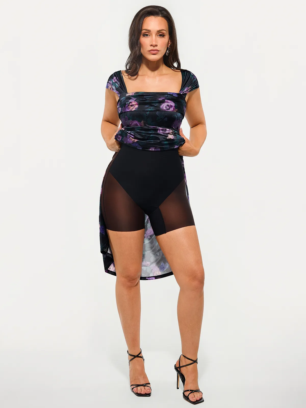 Shapewear Off Shoulder Shine Ruched Sculpting Maxi Dress - Image 35