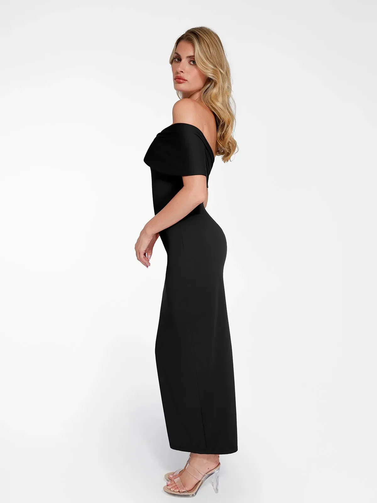 Shapewear Off-the-Shoulder Slim Column Maxi Dress For Insiders - Image 10