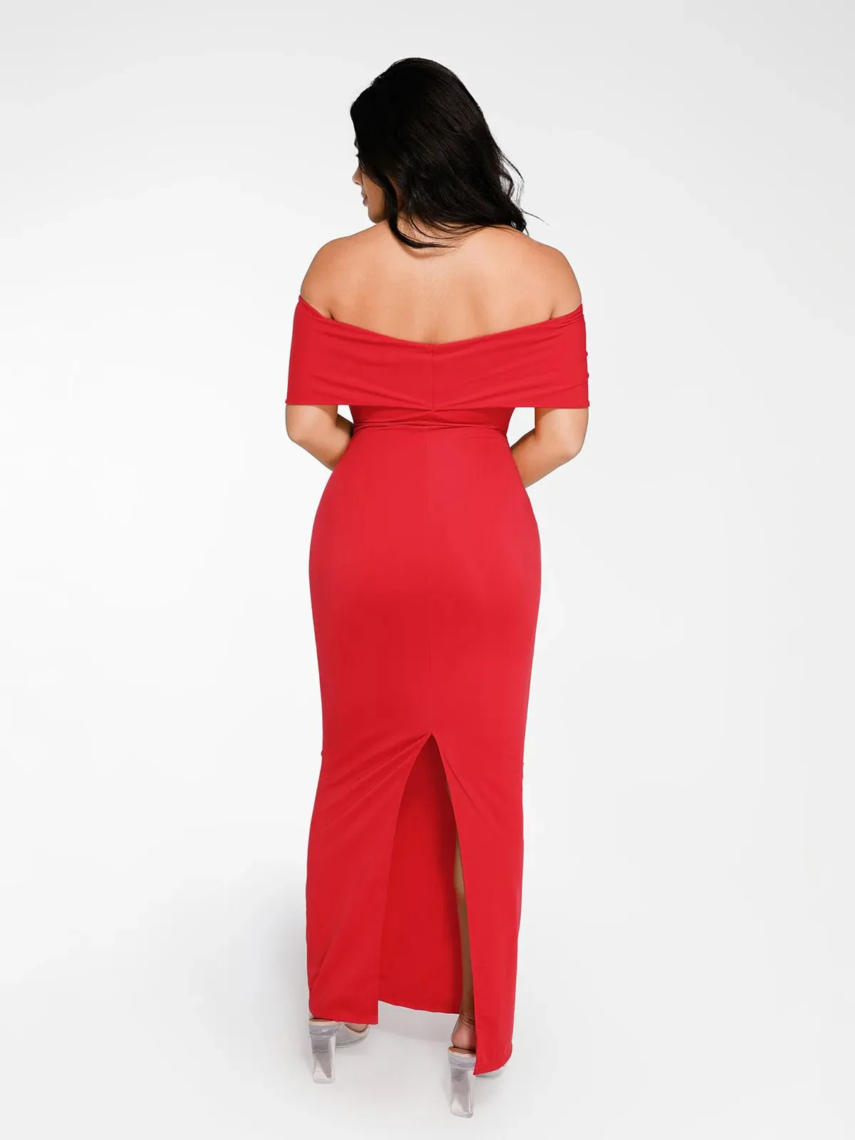 Shapewear Off-the-Shoulder Slim Column Maxi Dress For Insiders - Image 4