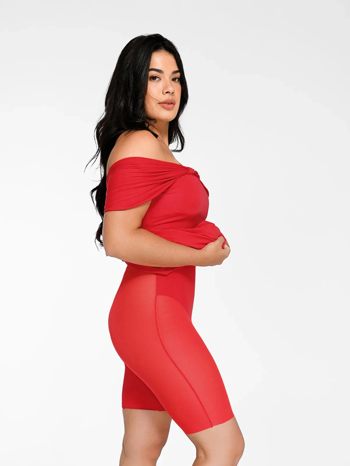 Shapewear Off-the-Shoulder Slim Column Maxi Dress For Insiders - Image 7