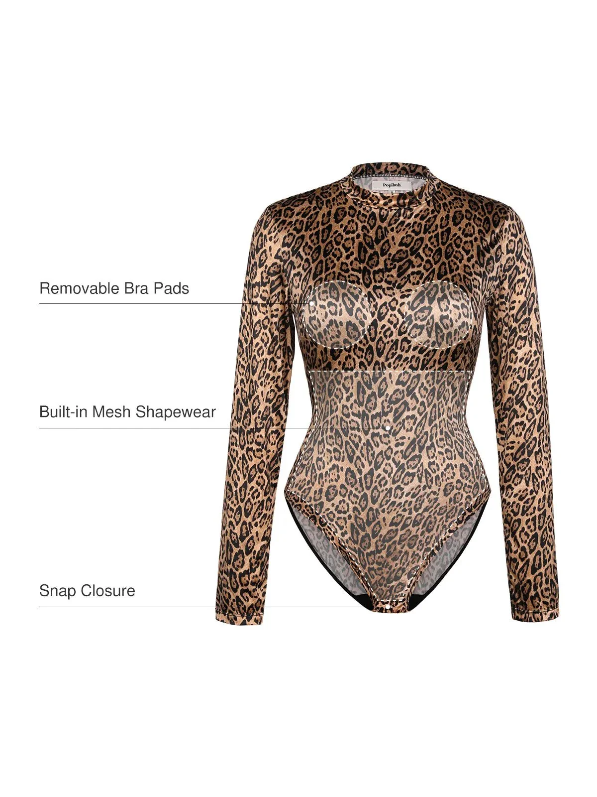 Shapewear Printed High-Waist Tummy-Control Bodysuit - Image 3