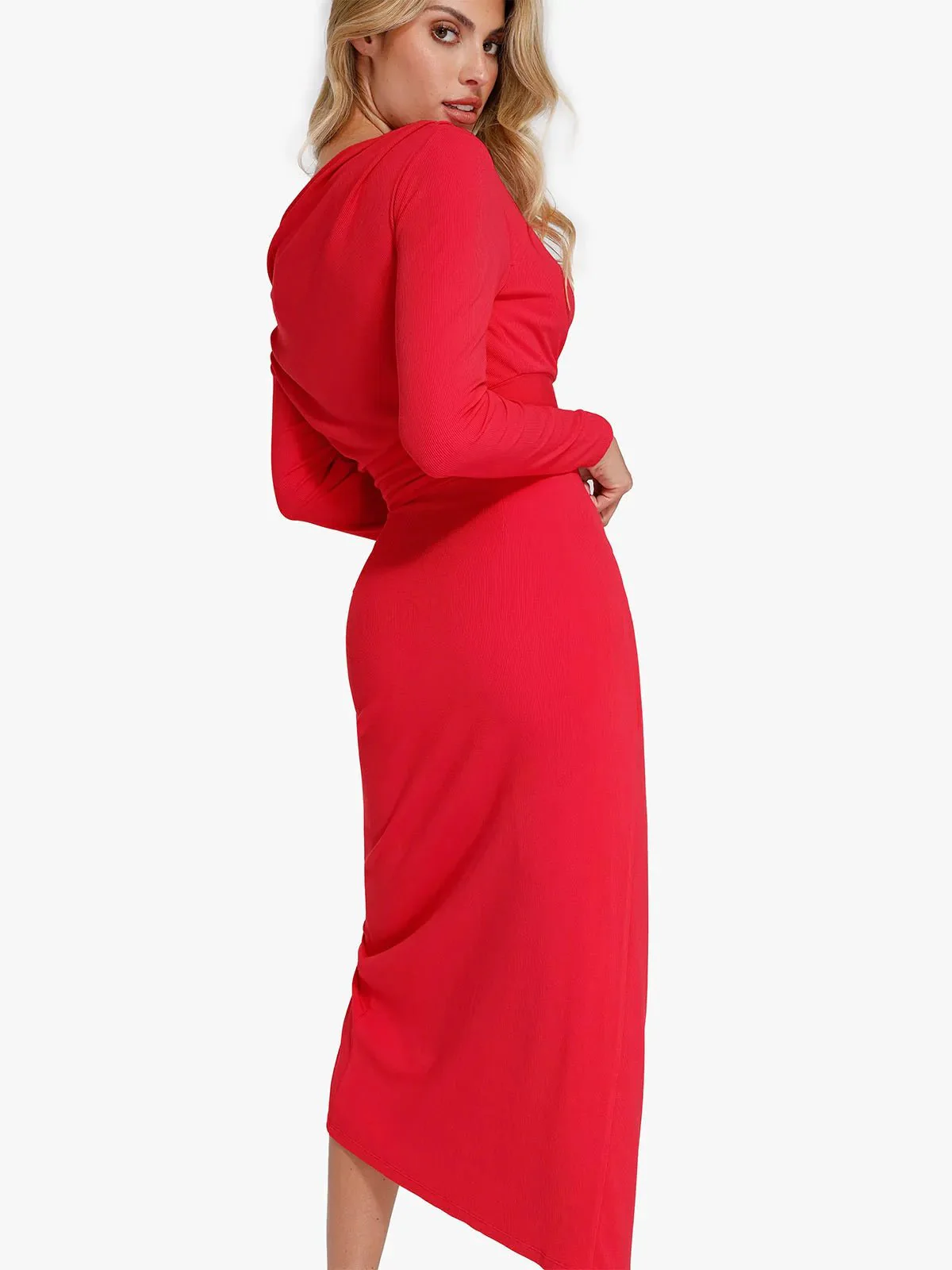 Shapewear Rib Modal Off-the-Shoulder Top Sculpting Skirt Set - Image 20