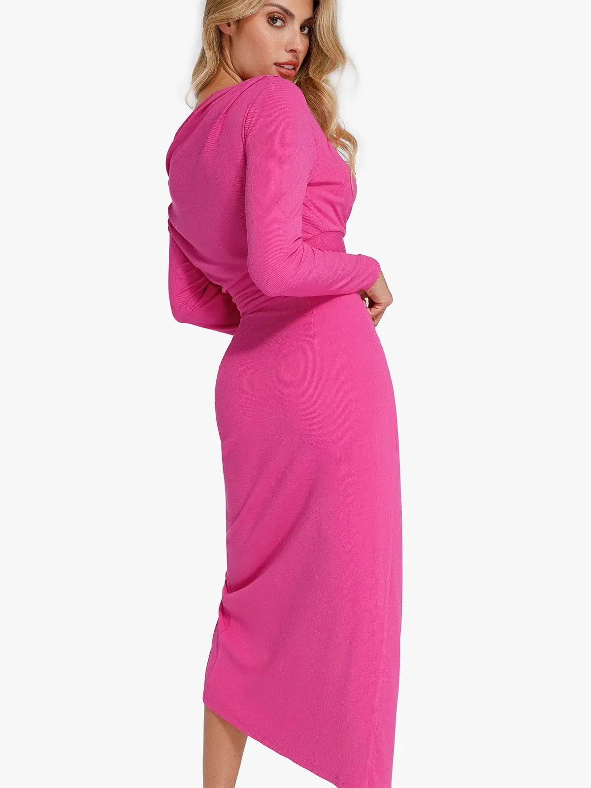 Shapewear Rib Modal Off-the-Shoulder Top Sculpting Skirt Set - Image 6