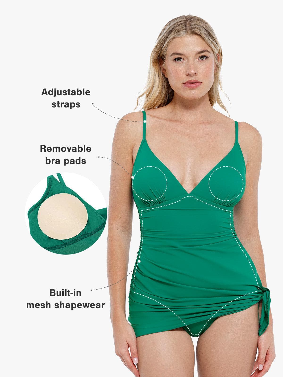 Shapewear Ruched Convertible One-Piece Swimsuit - Image 20
