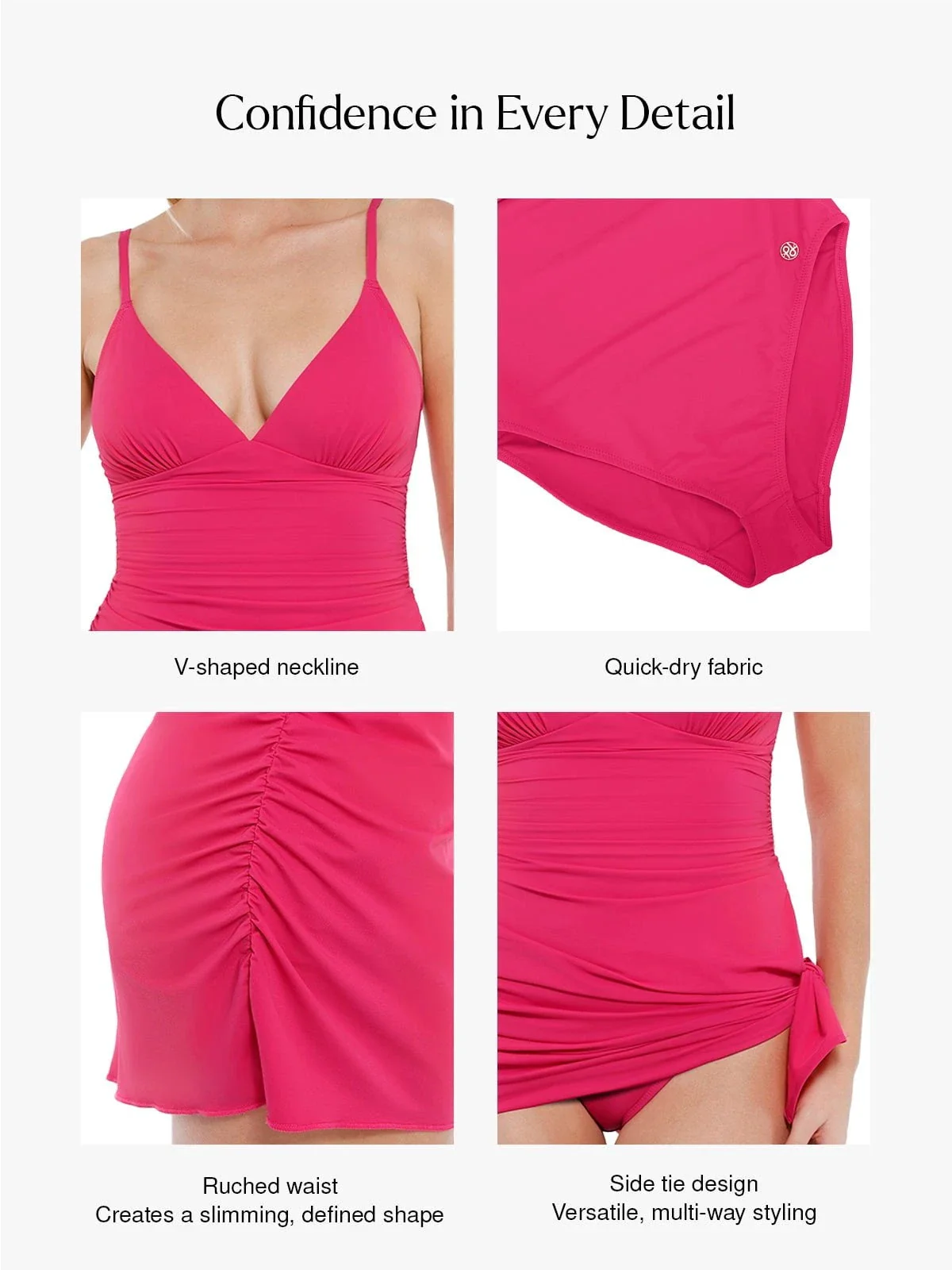 Shapewear Ruched Convertible One-Piece Swimsuit - Image 29