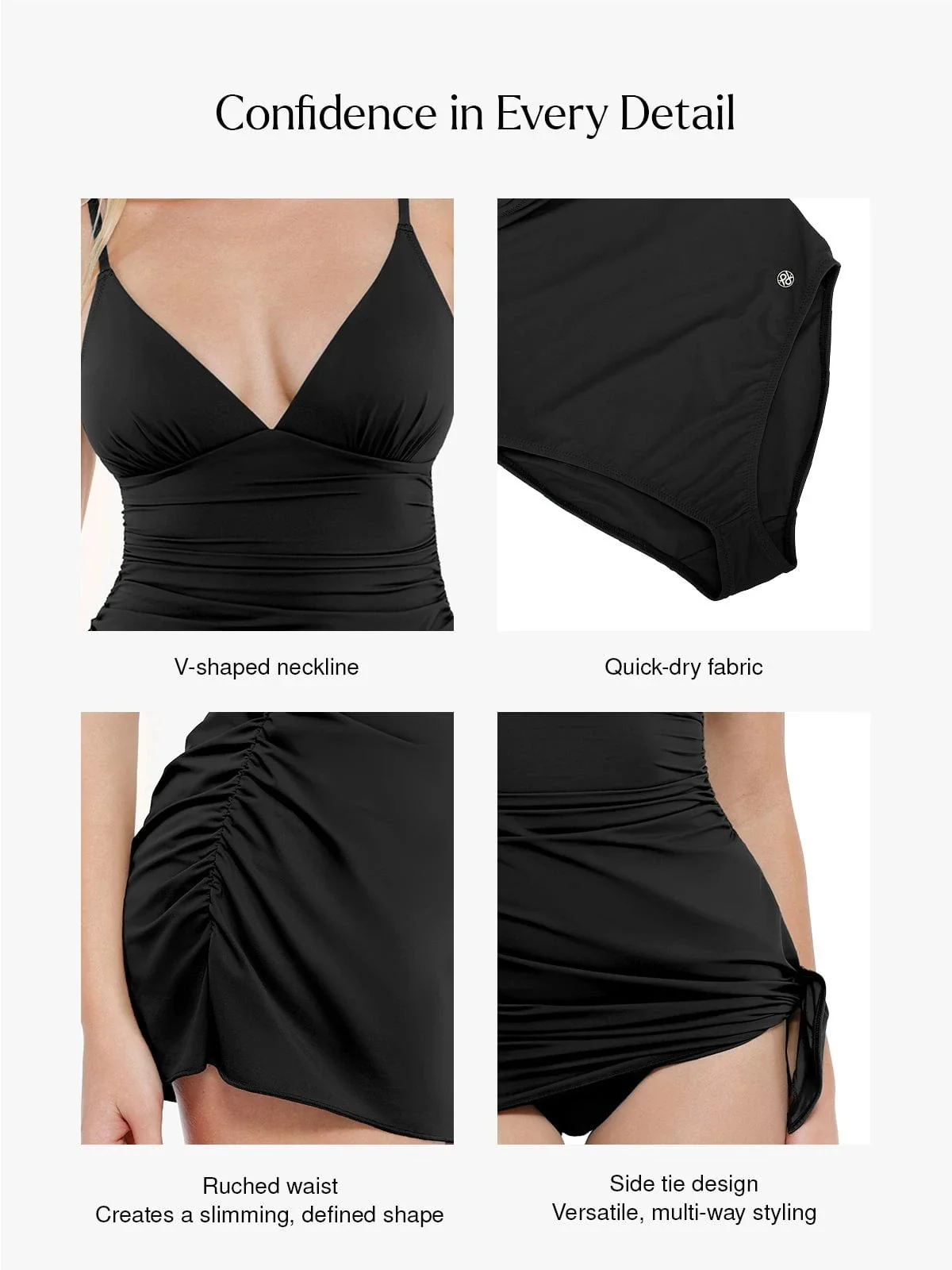 Shapewear Ruched Convertible One-Piece Swimsuit - Image 5