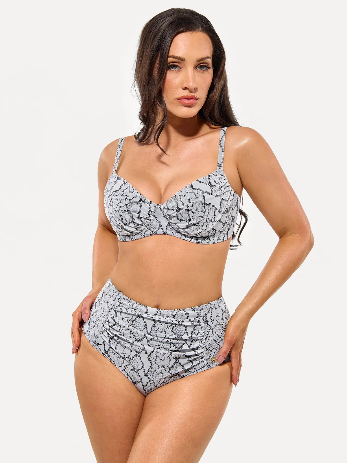 Shapewear Ruched Tummy Control Bikini Set - Image 12