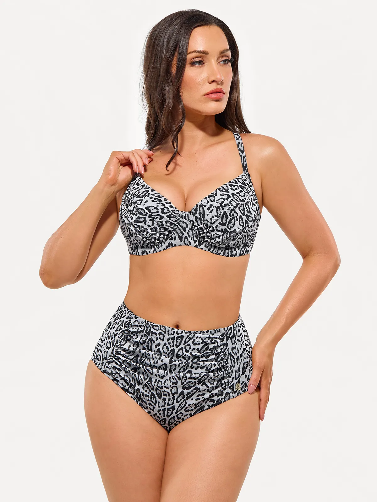 Shapewear Ruched Tummy Control Bikini Set - Image 23