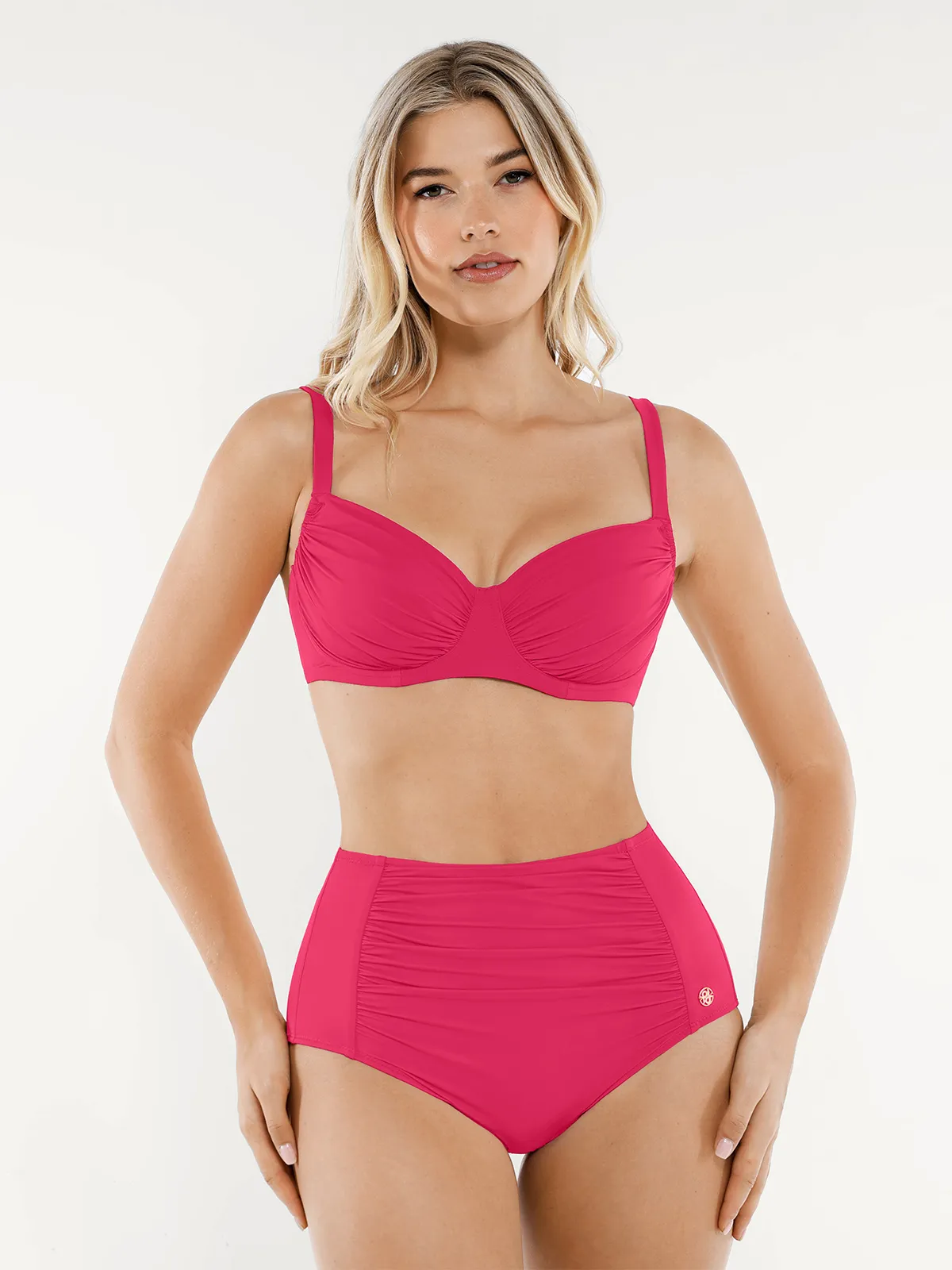 Shapewear Ruched Tummy Control Bikini Set - Image 34