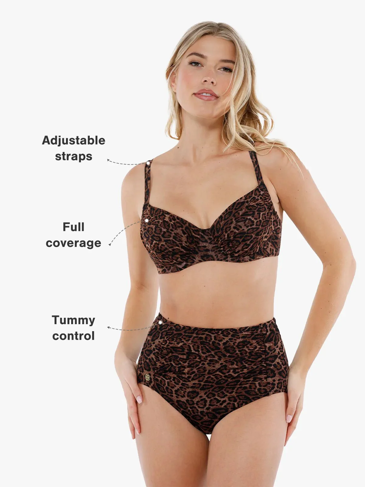 Shapewear Ruched Tummy Control Bikini Set - Image 4