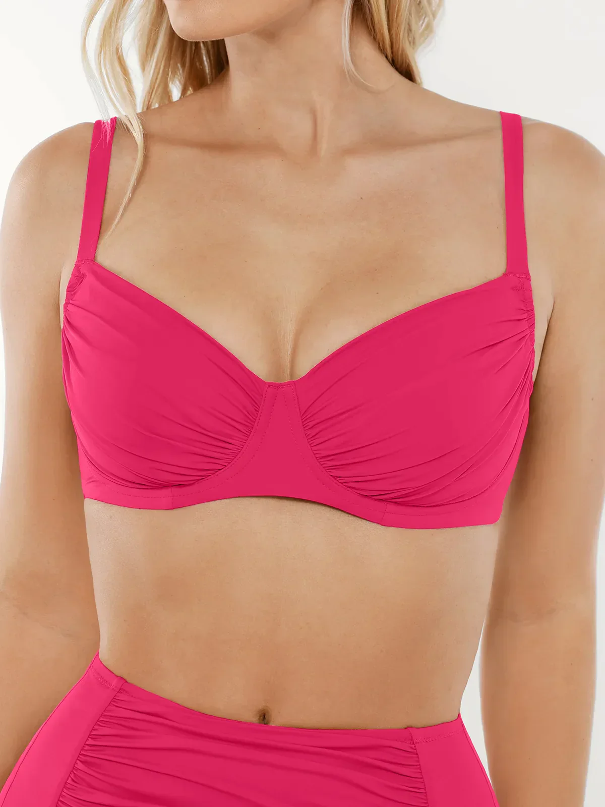 Shapewear Ruched Tummy Control Bikini Set - Image 50