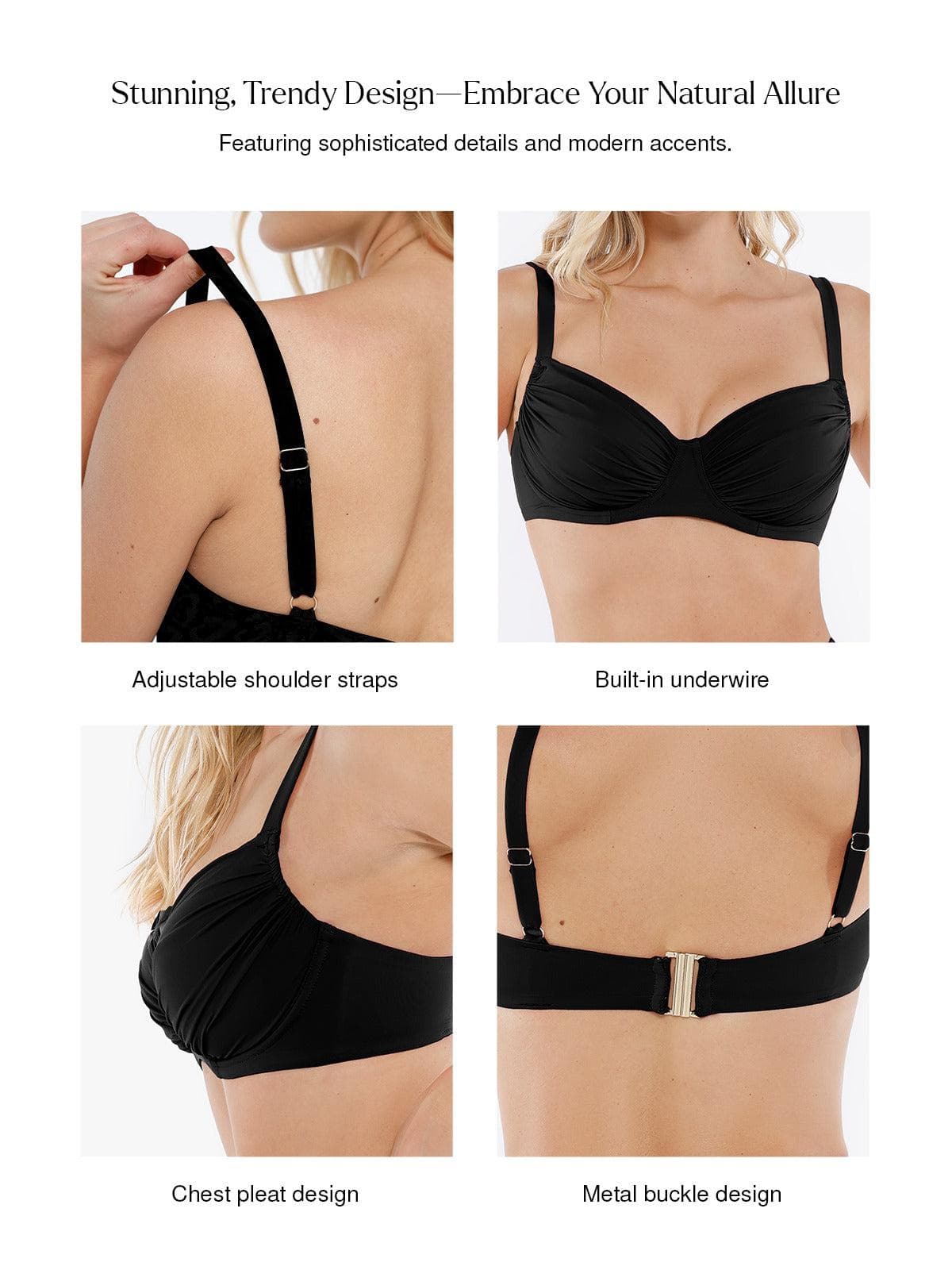 Shapewear Ruched Underwire Bikini Top - Image 11