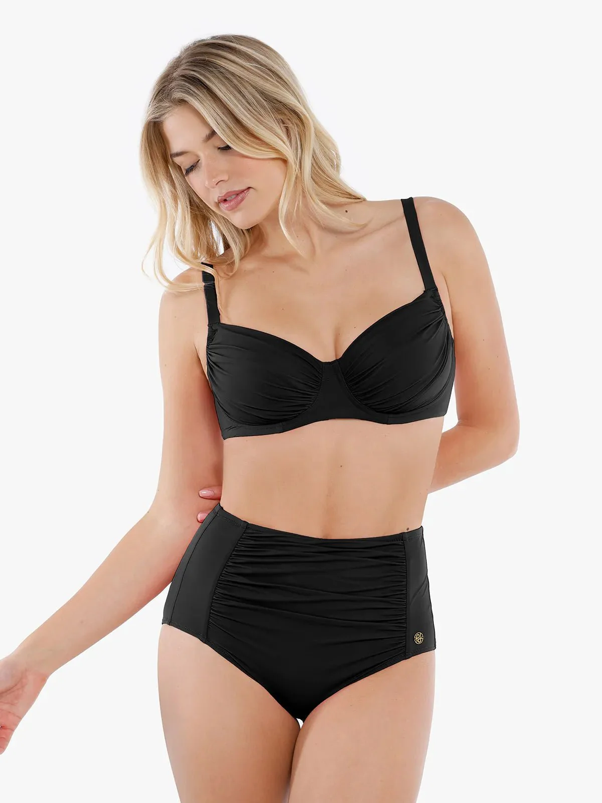 Shapewear Ruched Underwire Bikini Top - Image 16