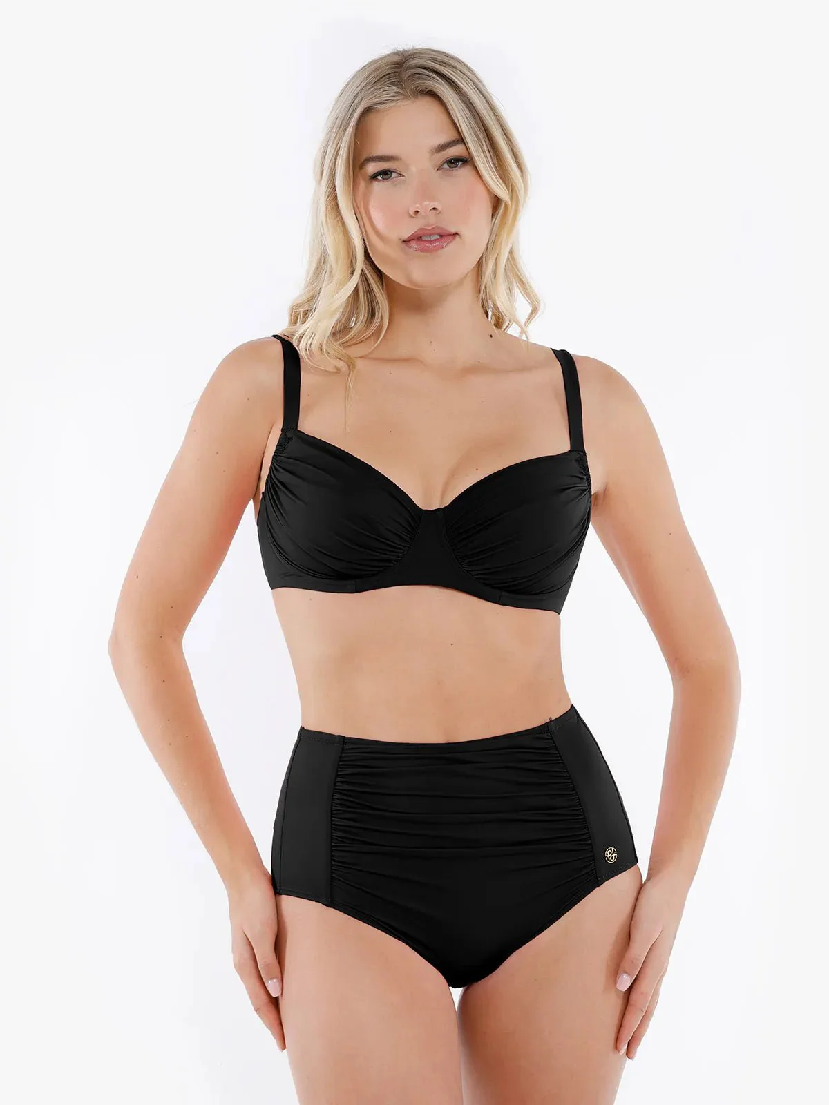 Shapewear Ruched Underwire Bikini Top - Image 17
