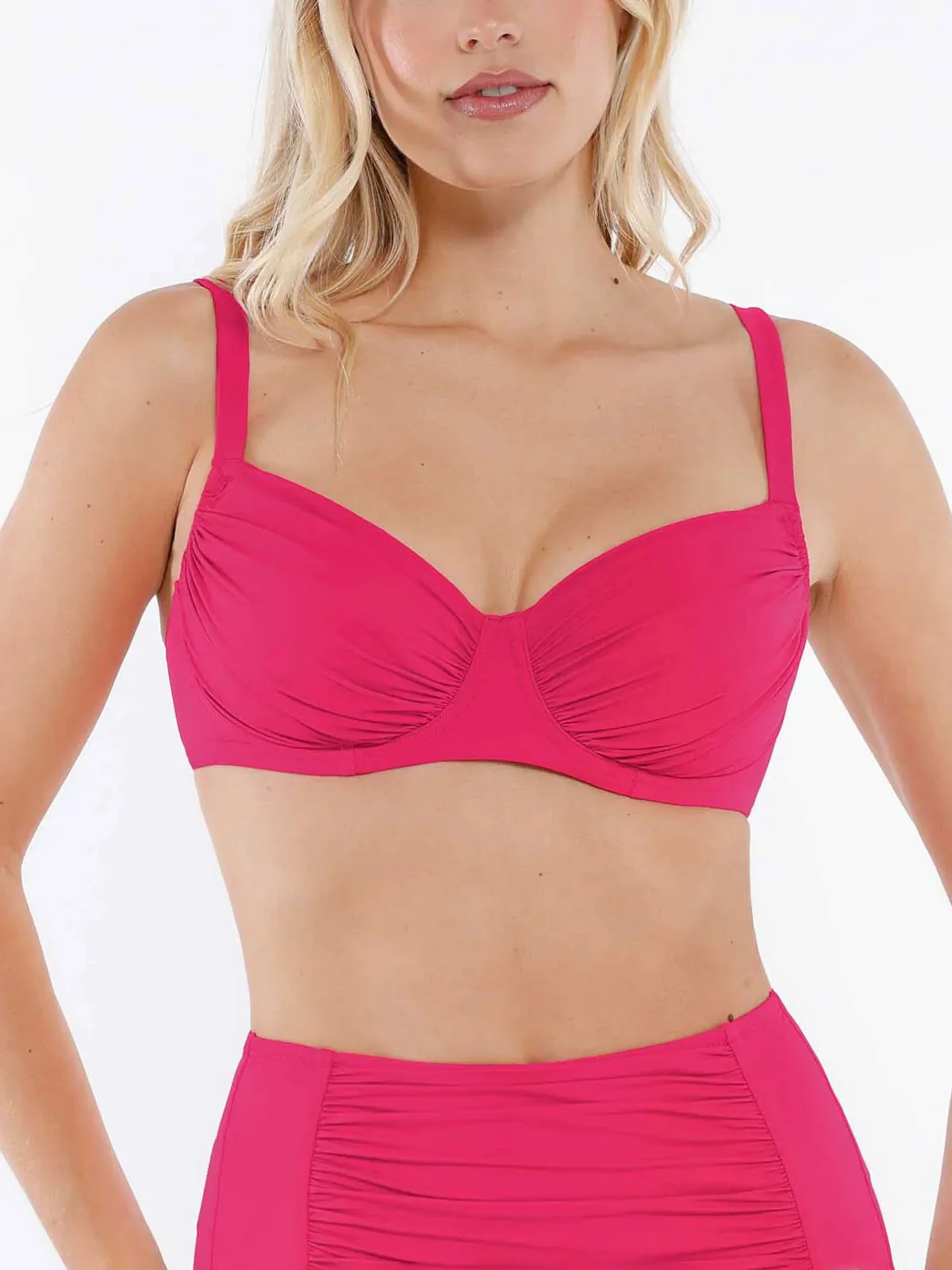 Shapewear Ruched Underwire Bikini Top - Image 19