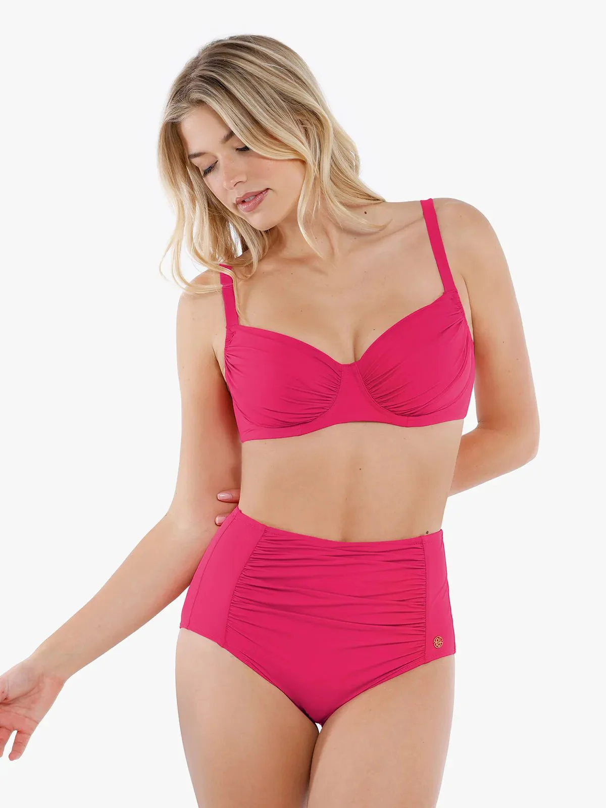 Shapewear Ruched Underwire Bikini Top - Image 25
