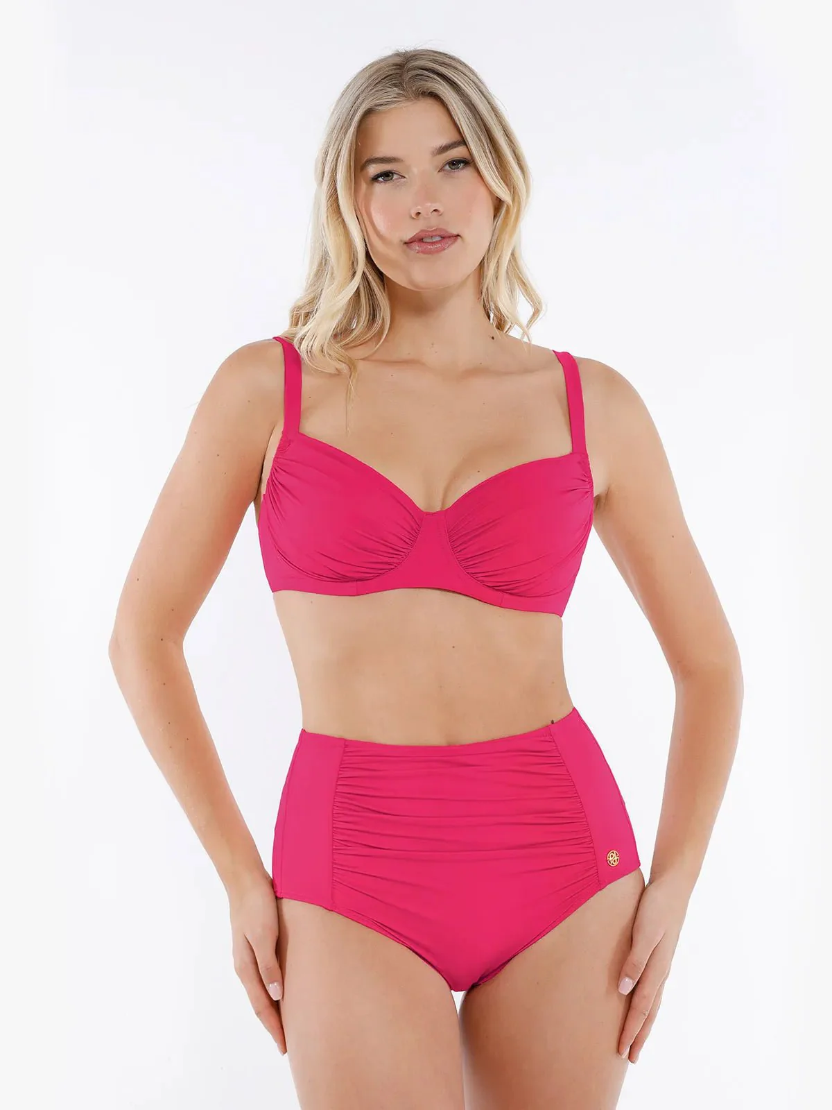 Shapewear Ruched Underwire Bikini Top - Image 26