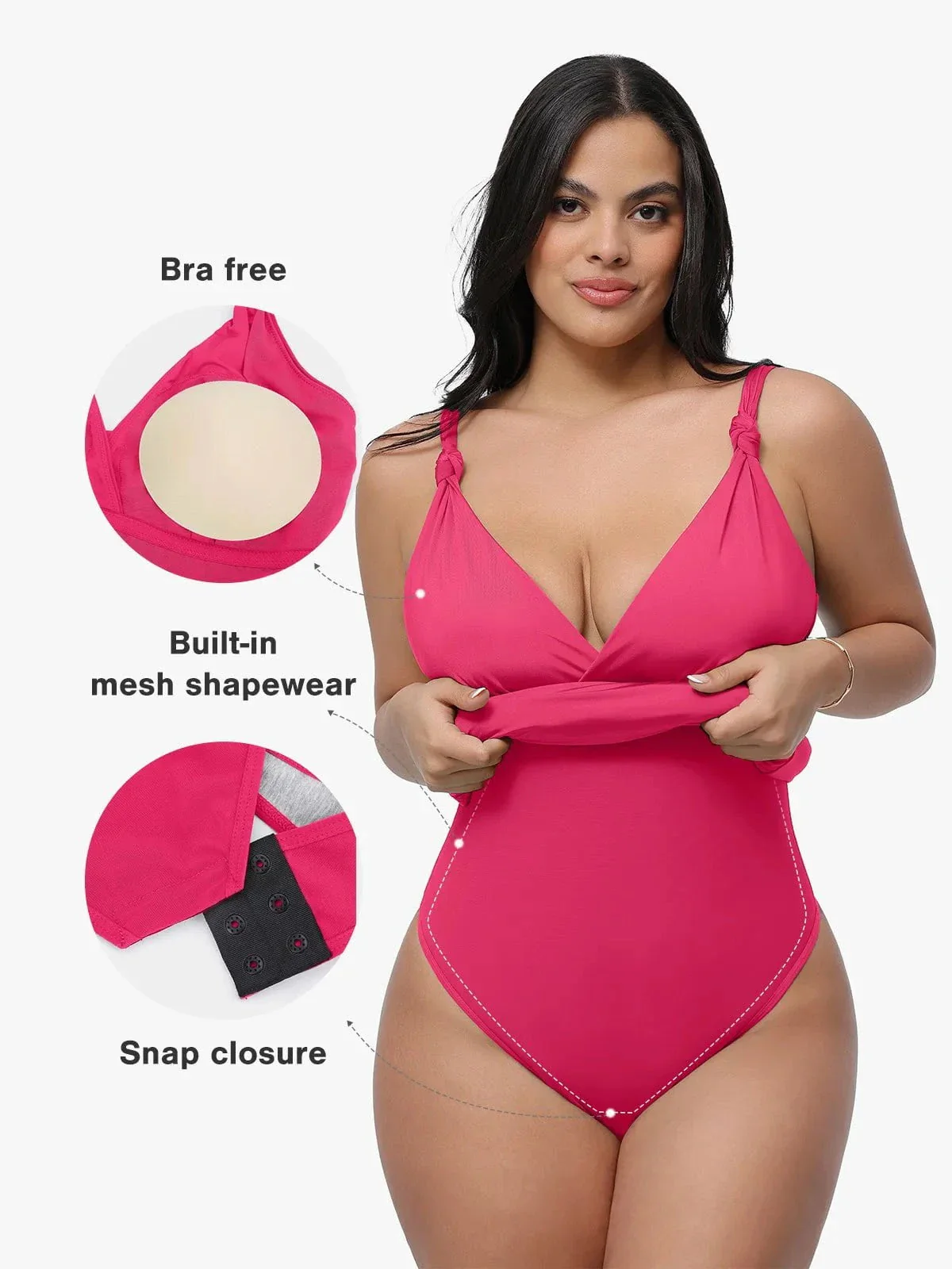 Shapewear Sculpting Side Slit Mini Dress - Image 17