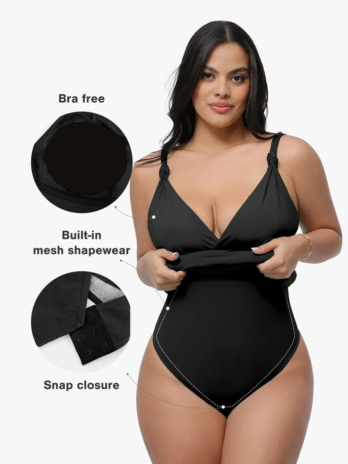 Shapewear Sculpting Side Slit Mini Dress - Image 6