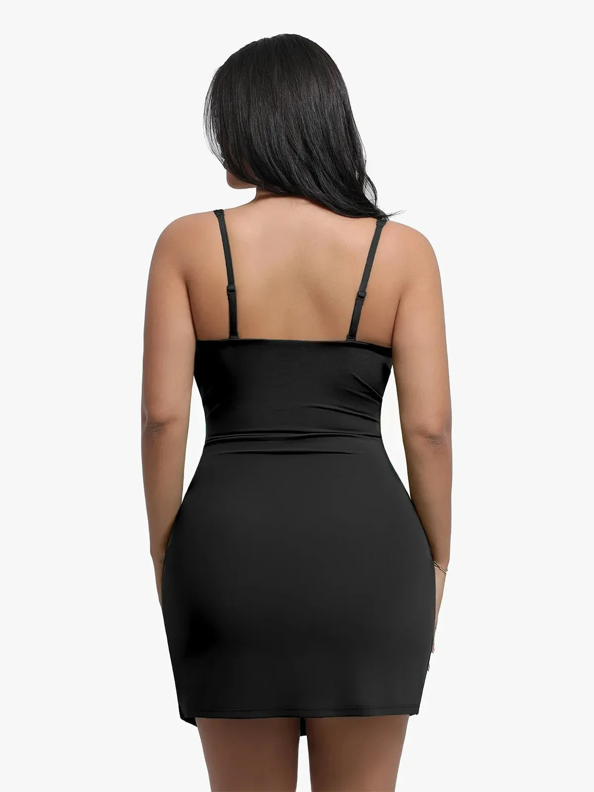 Shapewear Sculpting Side Slit Mini Dress - Image 8