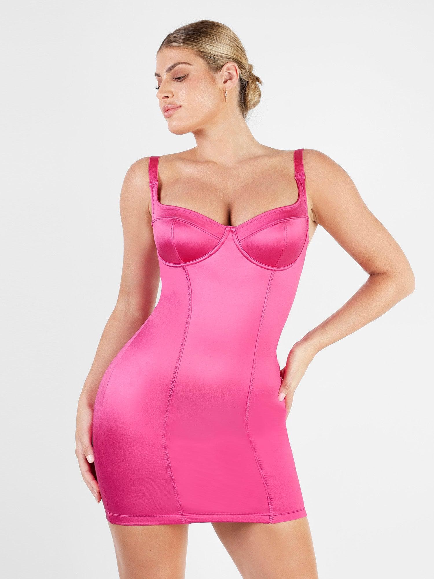 Shapewear Scuplting Satin Bustier Mini Dress For Insiders - Image 3