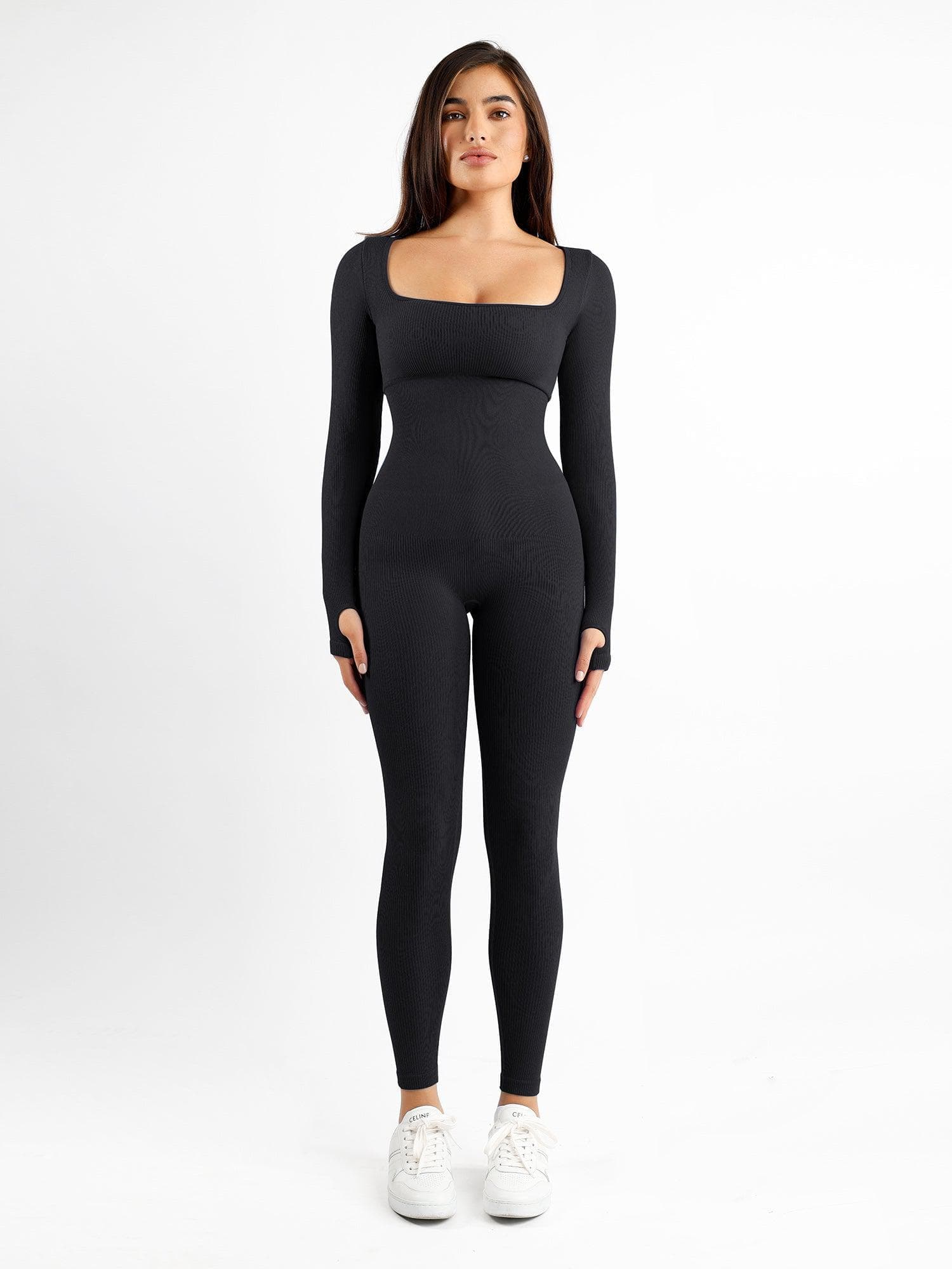 Shapewear Seamless Long Sleeve & Square Neck Sleeveless Jumpsuits - Image 12