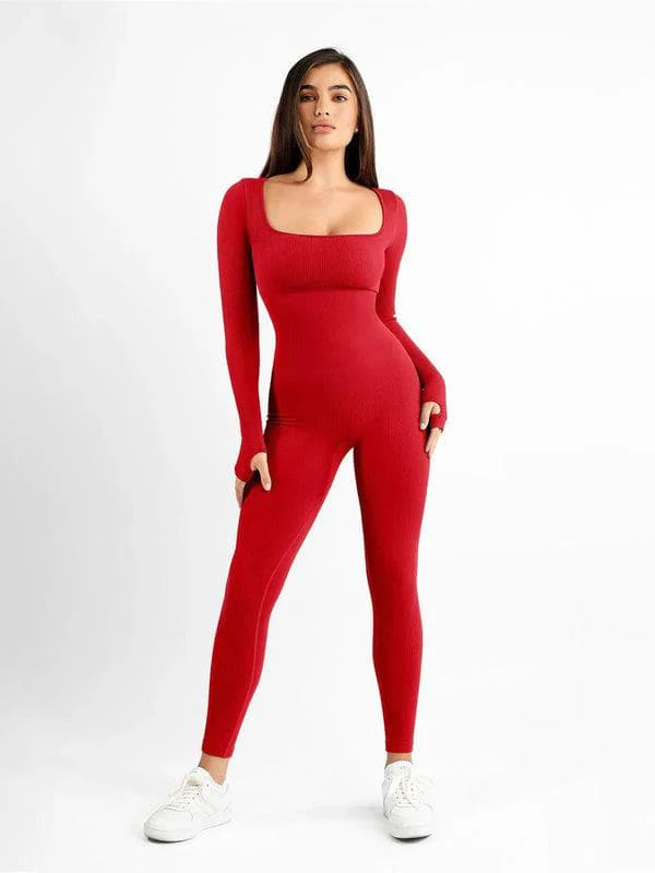 Shapewear Seamless Long Sleeve & Square Neck Sleeveless Jumpsuits - Image 8