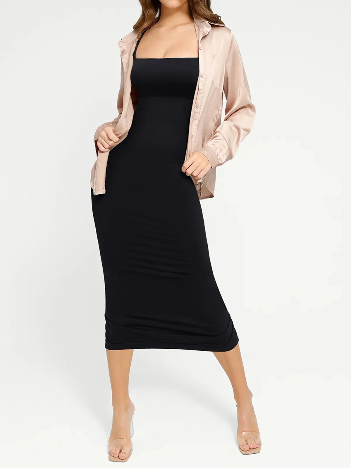 Shapewear Seamless Sleeveless Slimming Dress Set - Image 45