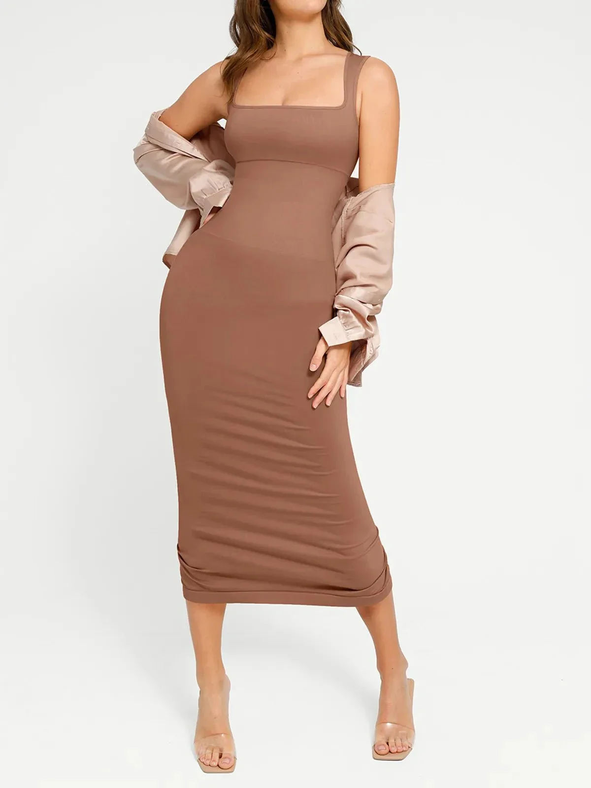 Shapewear Seamless Sleeveless Slimming Dress Set - Image 54