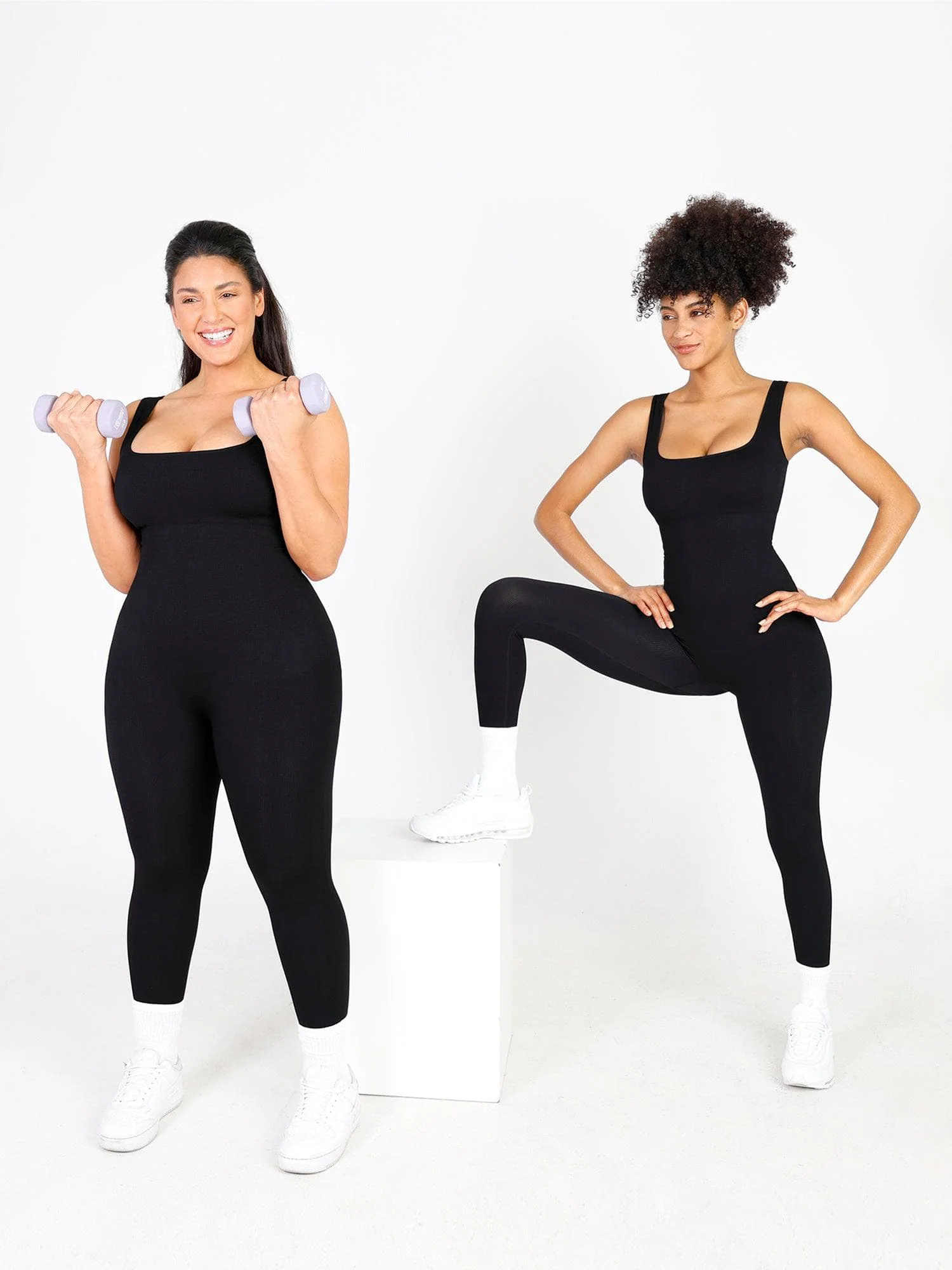 Shapewear Square Neck Seamless Tank Workout Jumpsuit - Image 13