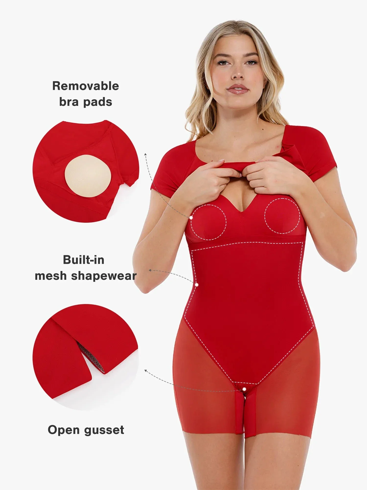 Shapewear Short Sleeve Perfect Form Sheath Dress - Image 17