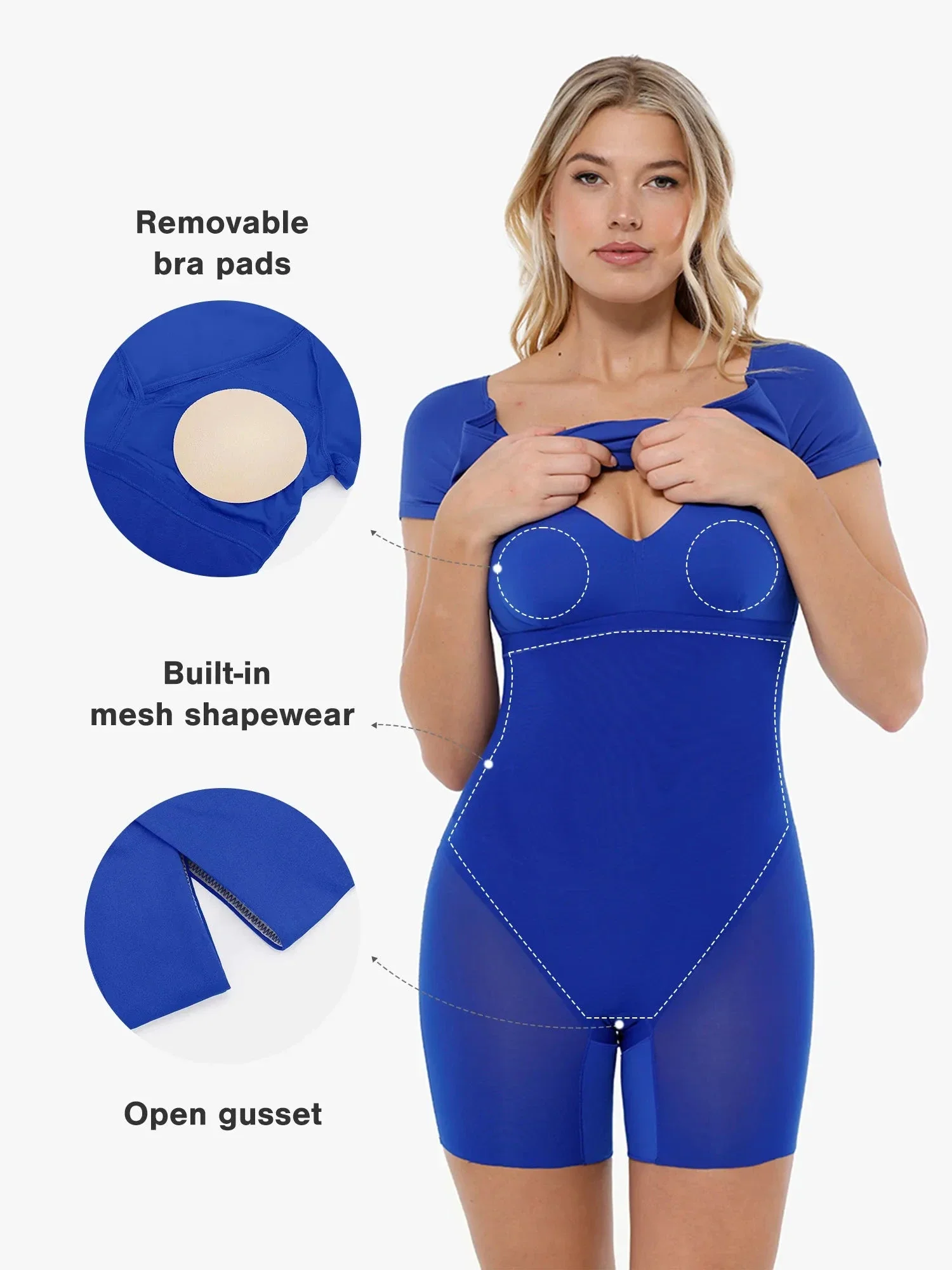 Shapewear Short Sleeve Perfect Form Sheath Dress - Image 11