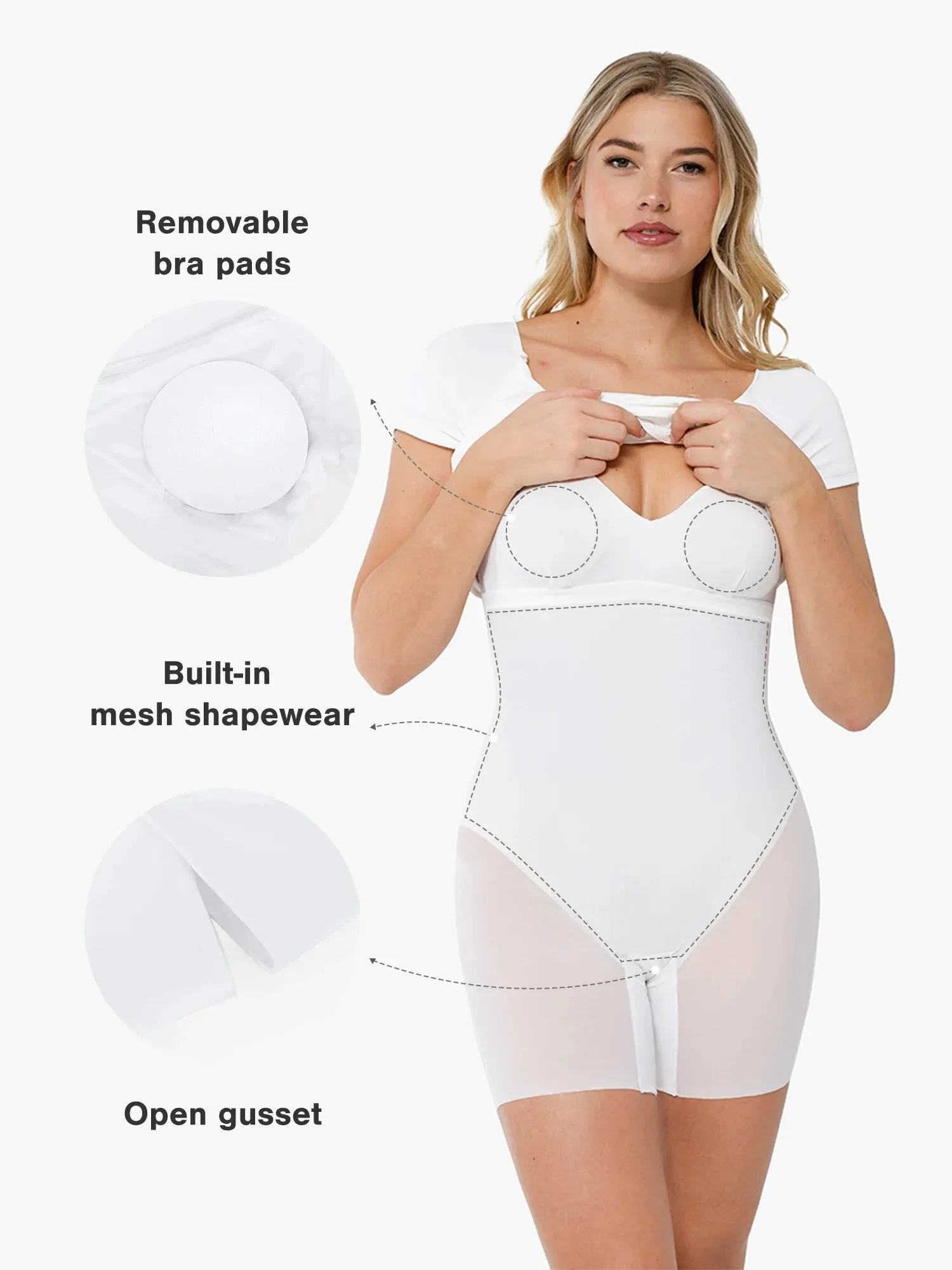 Shapewear Short Sleeve Perfect Form Sheath Dress - Image 23