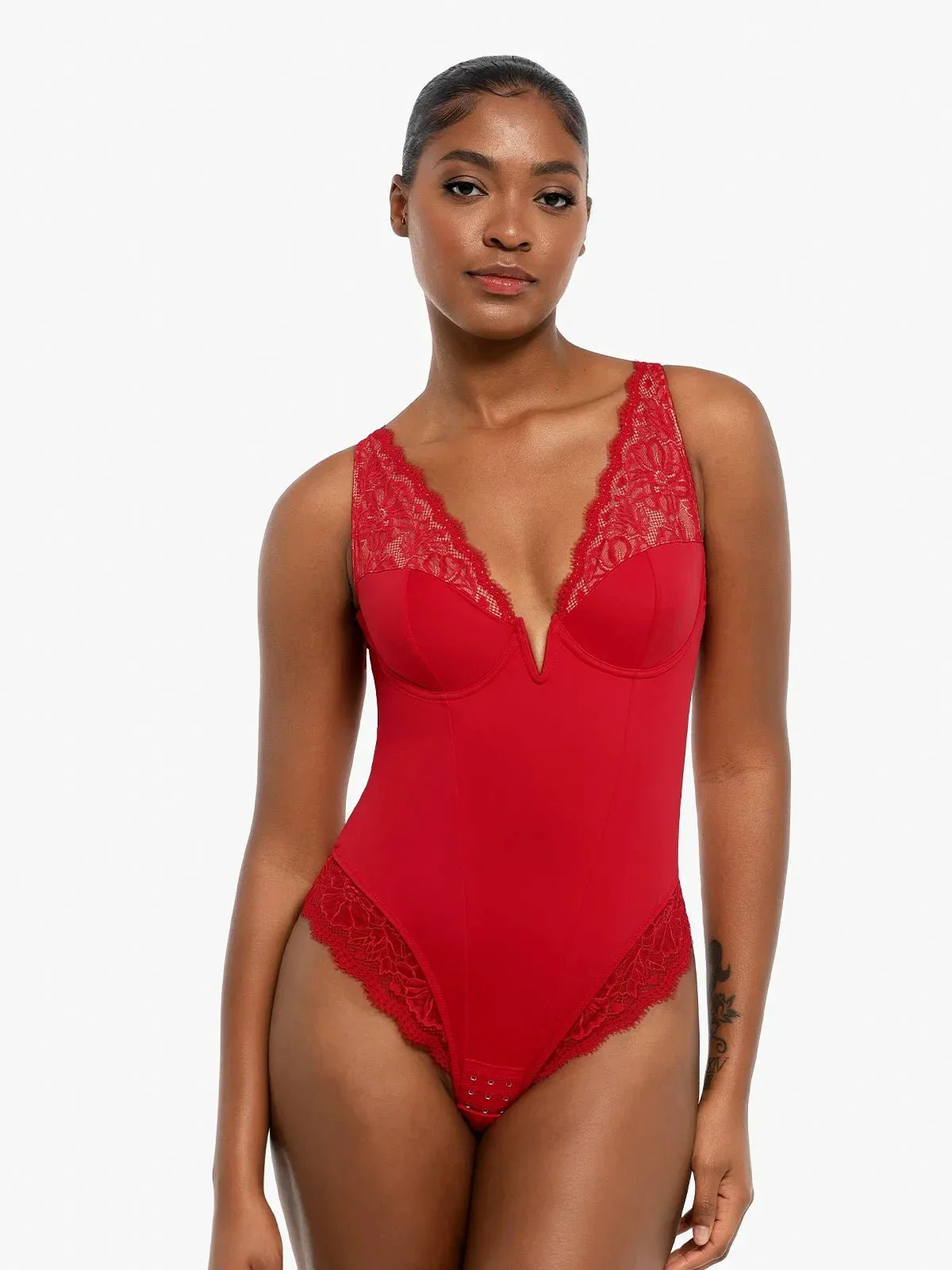Day To Night Set Tummy Control Bodysuit Built-in Shapewear Pants - Image 33